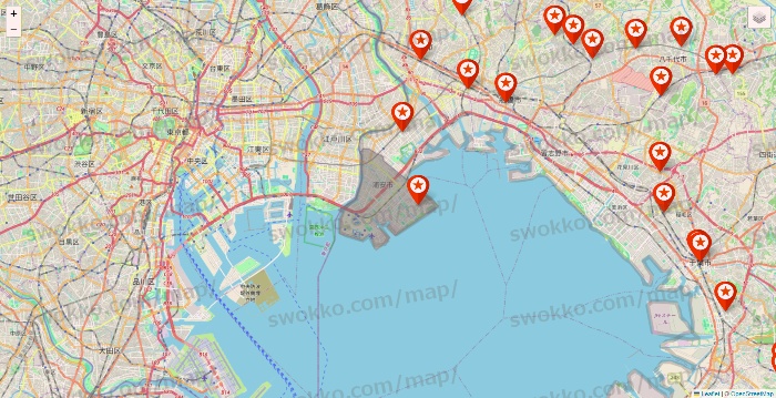 千葉県のキャンドゥ（Can★Do）の店舗地図