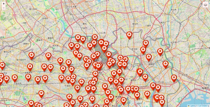 東京都のキャンドゥ（Can★Do）の店舗地図