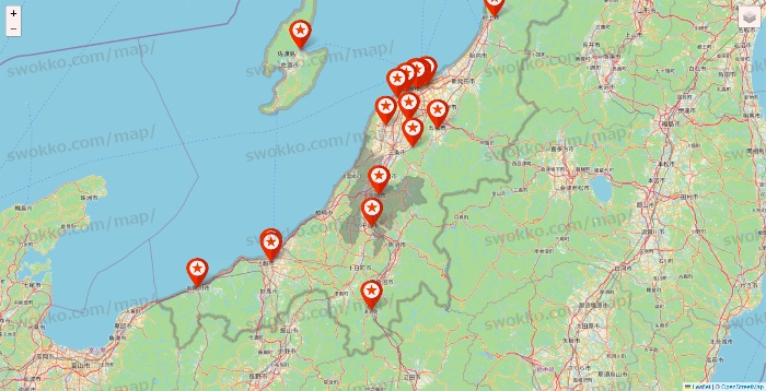 新潟県のキャンドゥ（Can★Do）の店舗地図