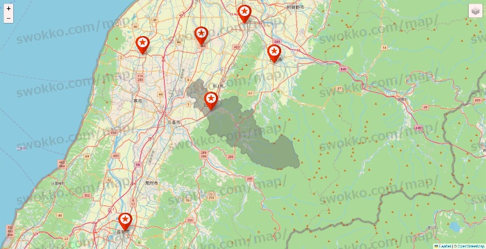 新潟県のキャンドゥ（Can★Do）の店舗地図
