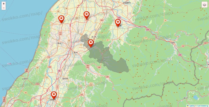 新潟県のキャンドゥ（Can★Do）の店舗地図