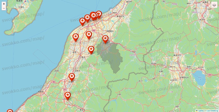 新潟県のキャンドゥ（Can★Do）の店舗地図