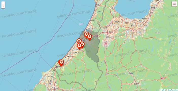 石川県のキャンドゥ（Can★Do）の店舗地図