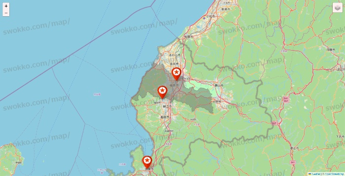 福井県のキャンドゥ（Can★Do）の店舗地図