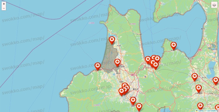 青森県のキャンドゥ（Can★Do）の店舗地図
