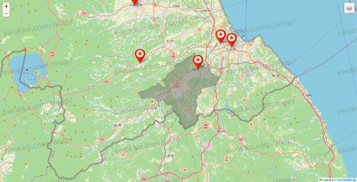 青森県のキャンドゥ（Can★Do）の店舗地図