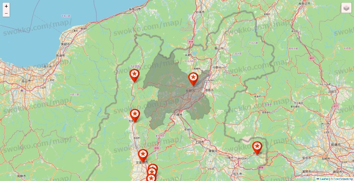 長野県のキャンドゥ（Can★Do）の店舗地図