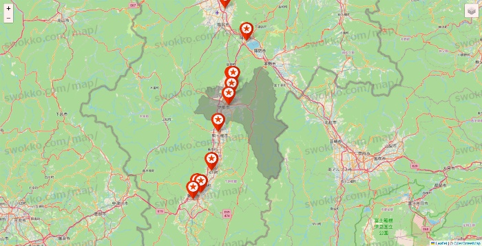 長野県のキャンドゥ（Can★Do）の店舗地図