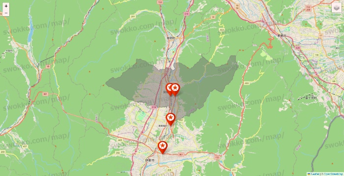長野県のキャンドゥ（Can★Do）の店舗地図