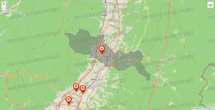 長野県のキャンドゥ（Can★Do）の店舗地図