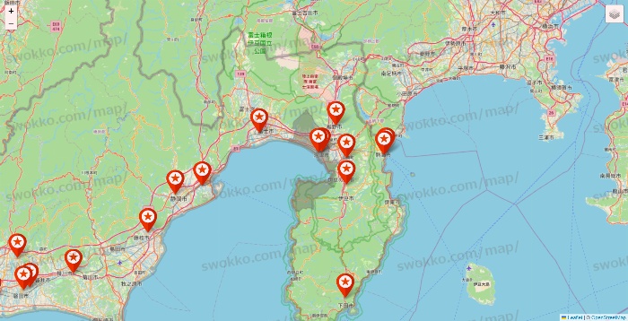 静岡県のキャンドゥ（Can★Do）の店舗地図