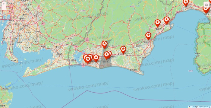 静岡県のキャンドゥ（Can★Do）の店舗地図