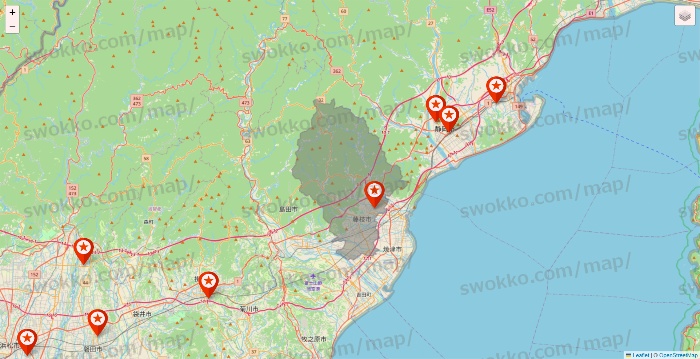 静岡県のキャンドゥ（Can★Do）の店舗地図