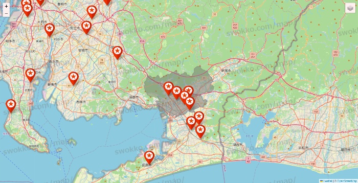 愛知県のキャンドゥ（Can★Do）の店舗地図