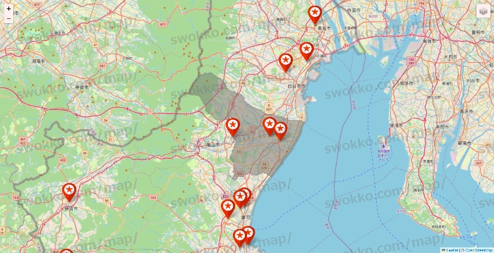 三重県のキャンドゥ（Can★Do）の店舗地図