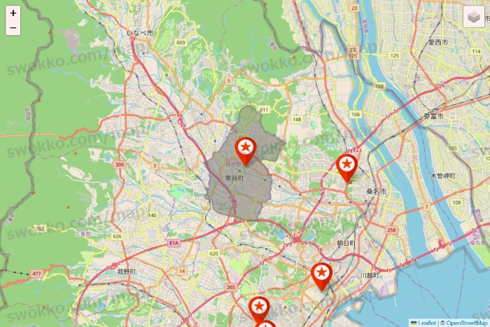 三重県のキャンドゥ（Can★Do）の店舗地図