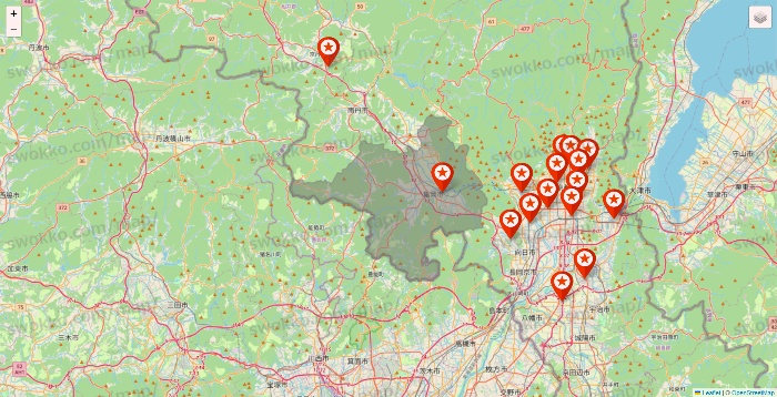 京都府のキャンドゥ（Can★Do）の店舗地図