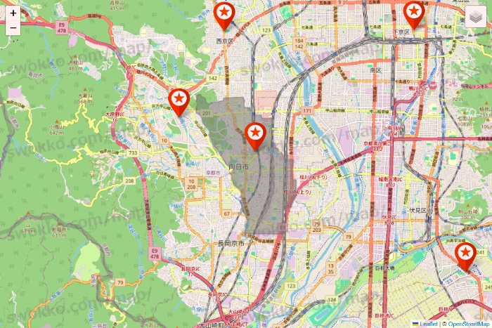 京都府のキャンドゥ（Can★Do）の店舗地図