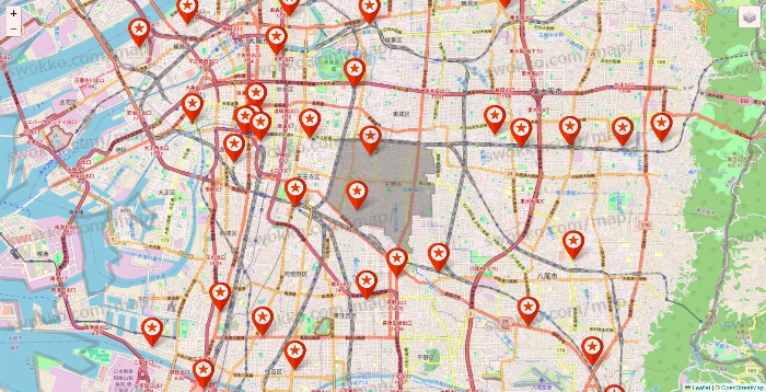 大阪府のキャンドゥ（Can★Do）の店舗地図