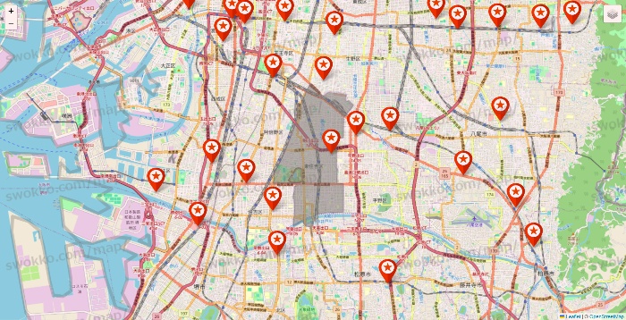 大阪府のキャンドゥ（Can★Do）の店舗地図