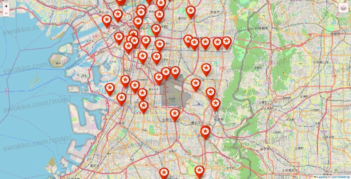 大阪府のキャンドゥ（Can★Do）の店舗地図