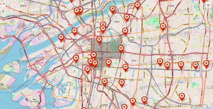 大阪府のキャンドゥ（Can★Do）の店舗地図