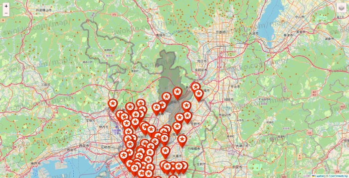 大阪府のキャンドゥ（Can★Do）の店舗地図