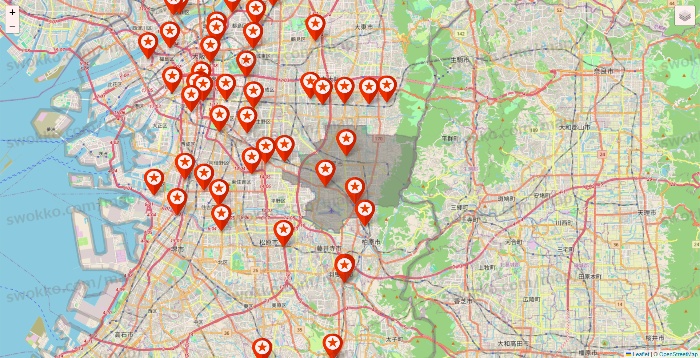 大阪府のキャンドゥ（Can★Do）の店舗地図