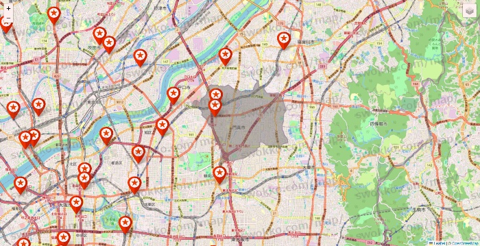 大阪府のキャンドゥ（Can★Do）の店舗地図