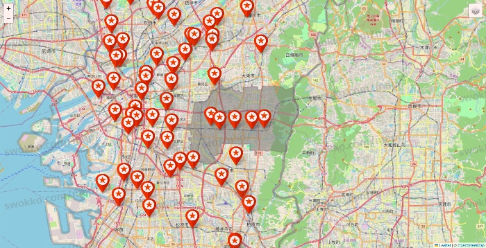 大阪府のキャンドゥ（Can★Do）の店舗地図