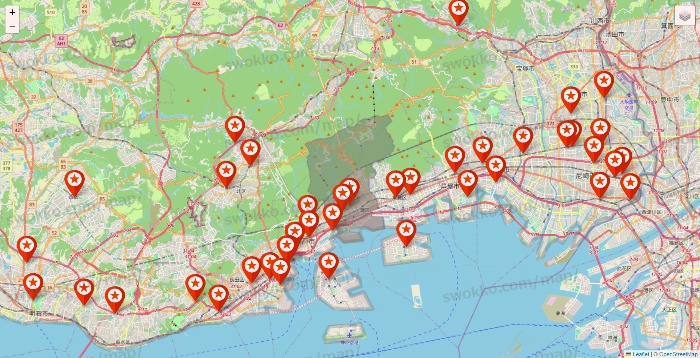 兵庫県のキャンドゥ（Can★Do）の店舗地図