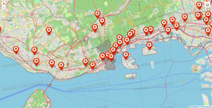 兵庫県のキャンドゥ（Can★Do）の店舗地図