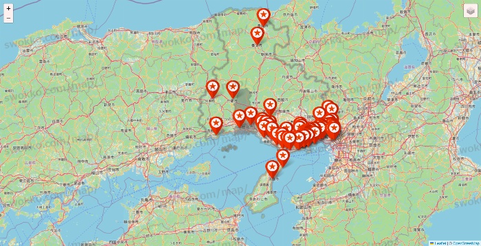 兵庫県のキャンドゥ（Can★Do）の店舗地図