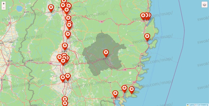 岩手県のキャンドゥ（Can★Do）の店舗地図