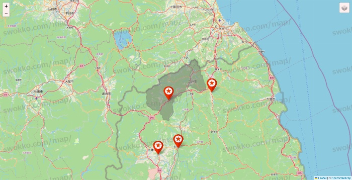 岩手県のキャンドゥ（Can★Do）の店舗地図