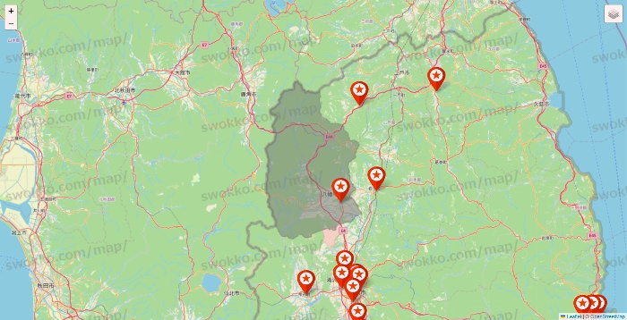 岩手県のキャンドゥ（Can★Do）の店舗地図