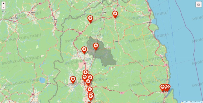 岩手県のキャンドゥ（Can★Do）の店舗地図