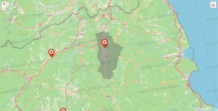 岩手県のキャンドゥ（Can★Do）の店舗地図
