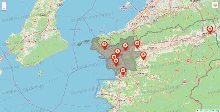 和歌山県のキャンドゥ（Can★Do）の店舗地図