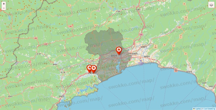 高知県のキャンドゥ（Can★Do）の店舗地図