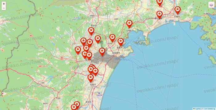 宮城県のキャンドゥ（Can★Do）の店舗地図