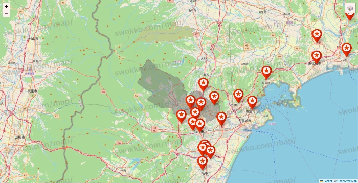 宮城県のキャンドゥ（Can★Do）の店舗地図