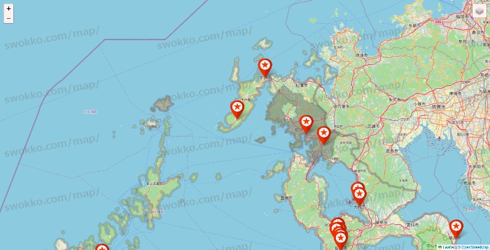 長崎県のキャンドゥ（Can★Do）の店舗地図