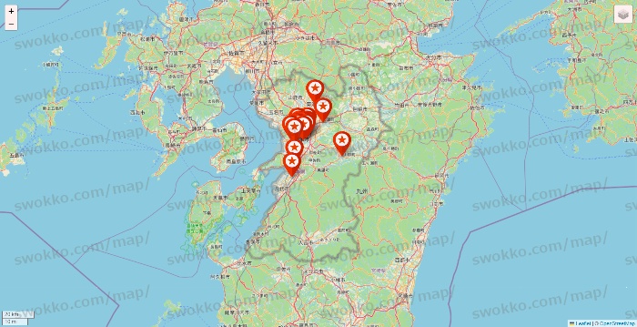 熊本県のキャンドゥ（Can★Do）の店舗地図