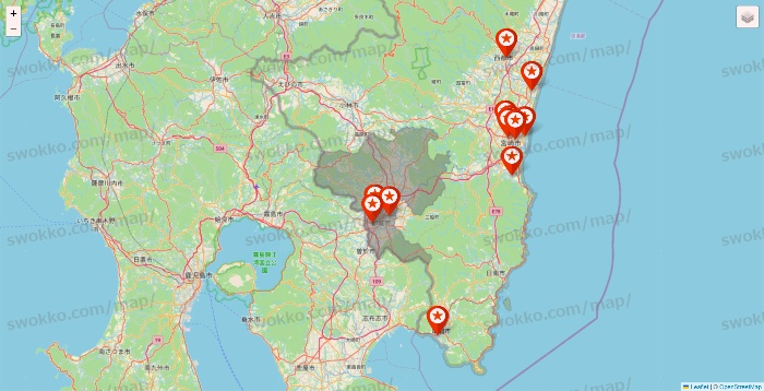 宮崎県のキャンドゥ（Can★Do）の店舗地図