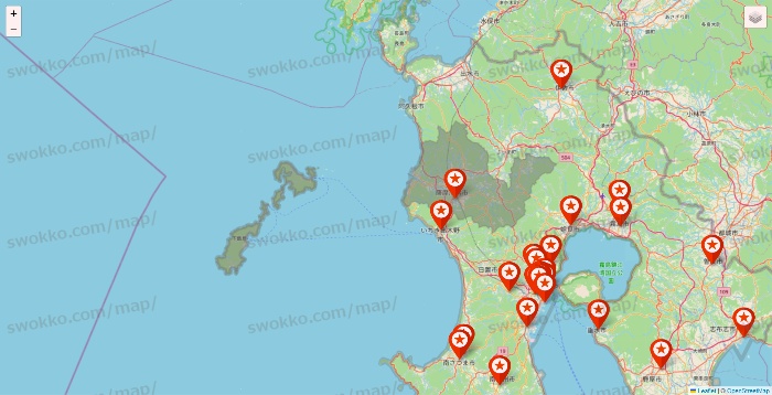 鹿児島県のキャンドゥ（Can★Do）の店舗地図