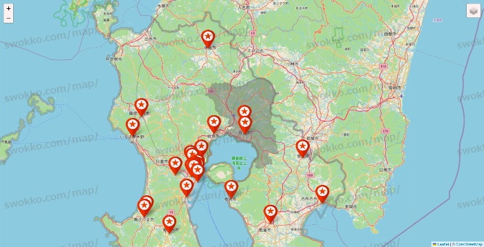 鹿児島県のキャンドゥ（Can★Do）の店舗地図