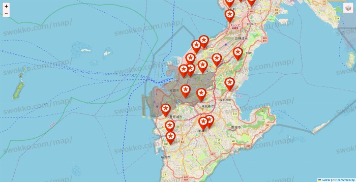 沖縄県のキャンドゥ（Can★Do）の店舗地図