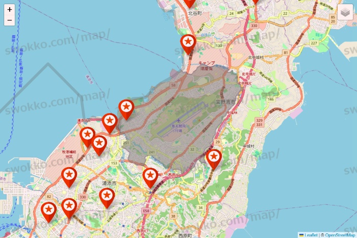 沖縄県のキャンドゥ（Can★Do）の店舗地図