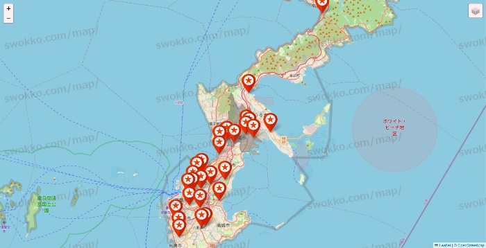 沖縄県のキャンドゥ（Can★Do）の店舗地図